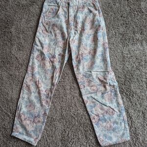 Vintage Floral Patterned Pants